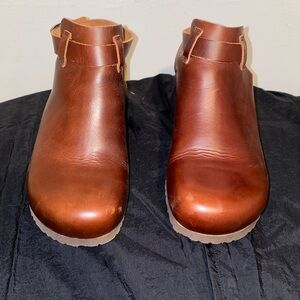 Birkenstock Brown Leather Slingback Boots